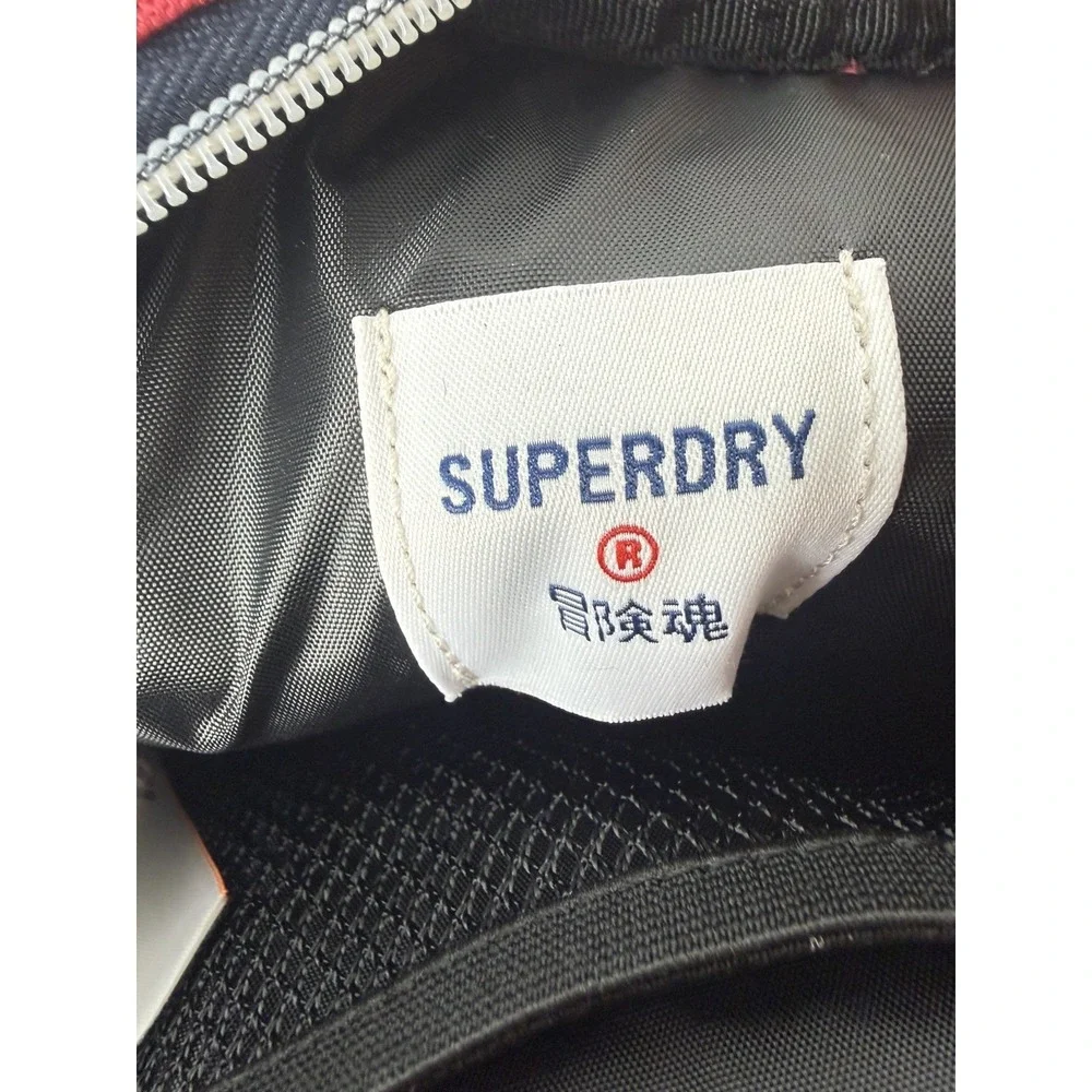 SuperDry Sportsyle Side Bag Red Crossbody Small Messenger Shoulder Strap Zip 9